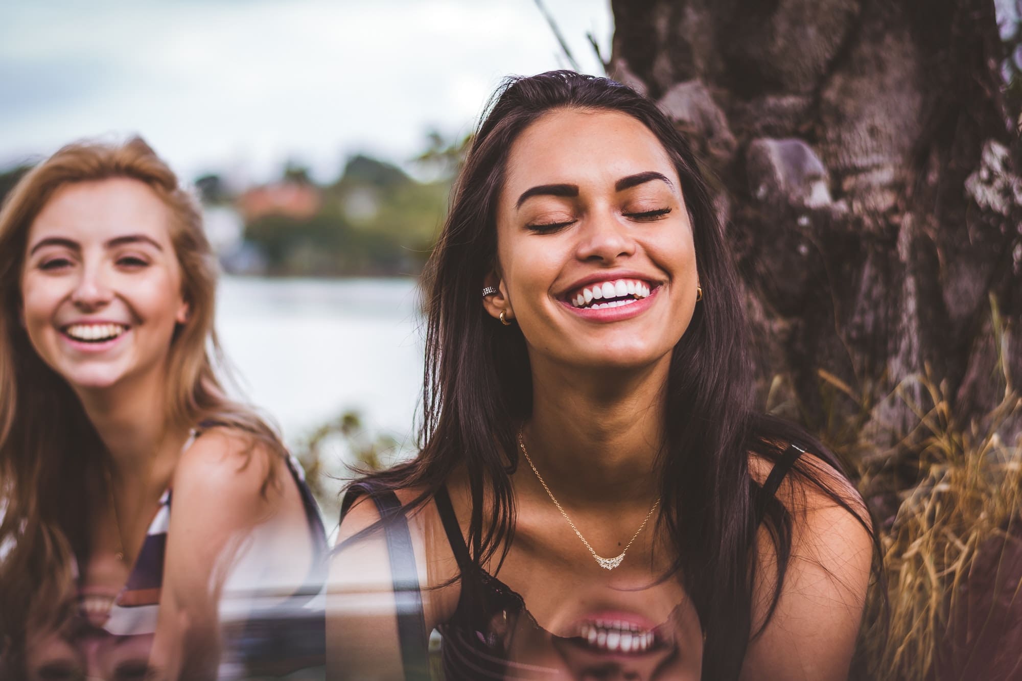 woman with dental invisalign smiling