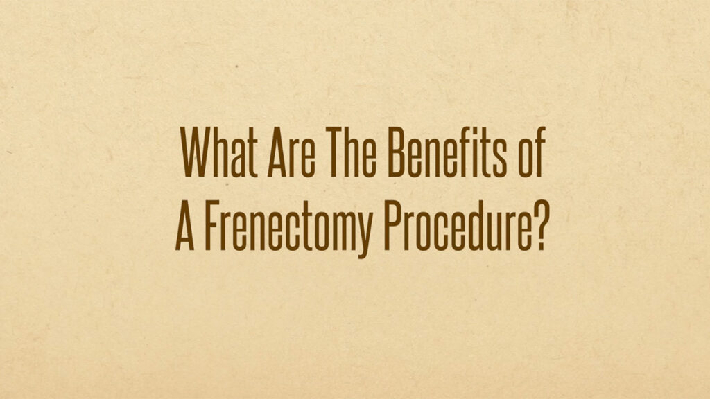 YouTube thumbnail of FAQ by Doctor Lindsey Mcelligott about the benefits of a frenectomy procedure.