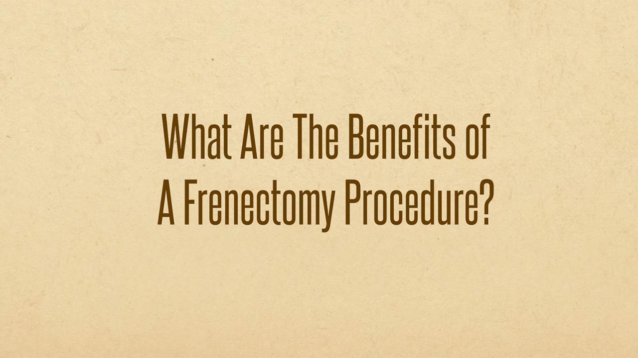 YouTube thumbnail of FAQ by Doctor Lindsey Mcelligott about the benefits of a frenectomy procedure.