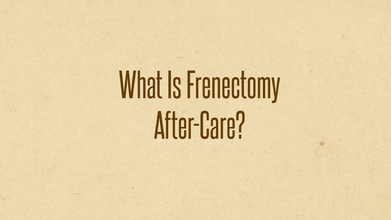 YouTube thumbnail of FAQ by Doctor Lindsey Mcelligott about frenectomy after-care.