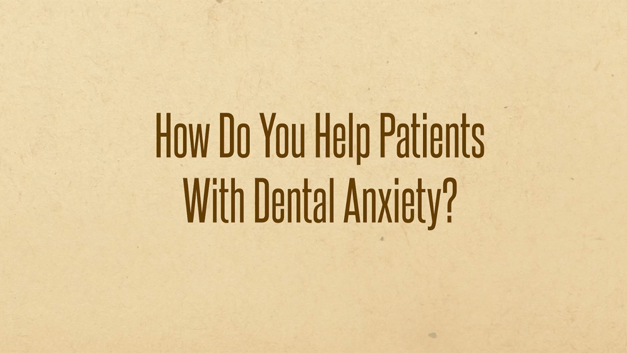 YouTube thumbnail of FAQ by Doctor Mario Gatti about helping patients with dental anxiety.